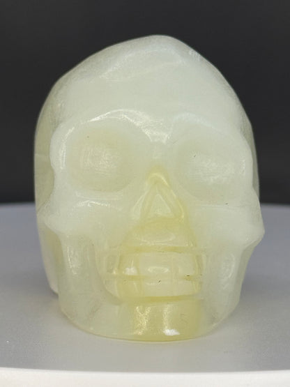 Hand Carved Banded Calcite Skull