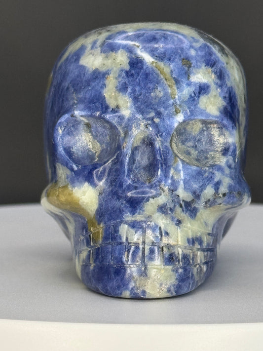 Hand Carved Sodalite Skull