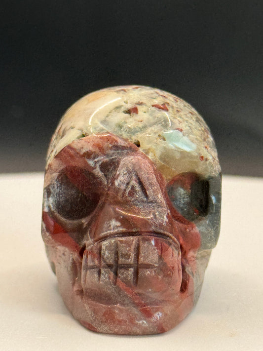Jasper and Agate Skull