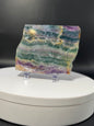 Thick Polished Rainbow Fluorite Slab