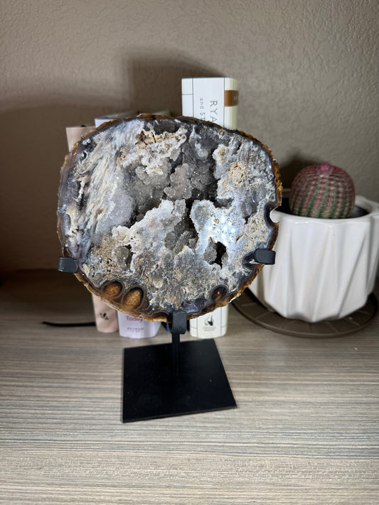 Brazilian Druzy Agate on Custom Stand