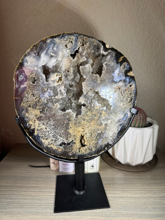 Brazilian Druzy Agate on Custom Stand