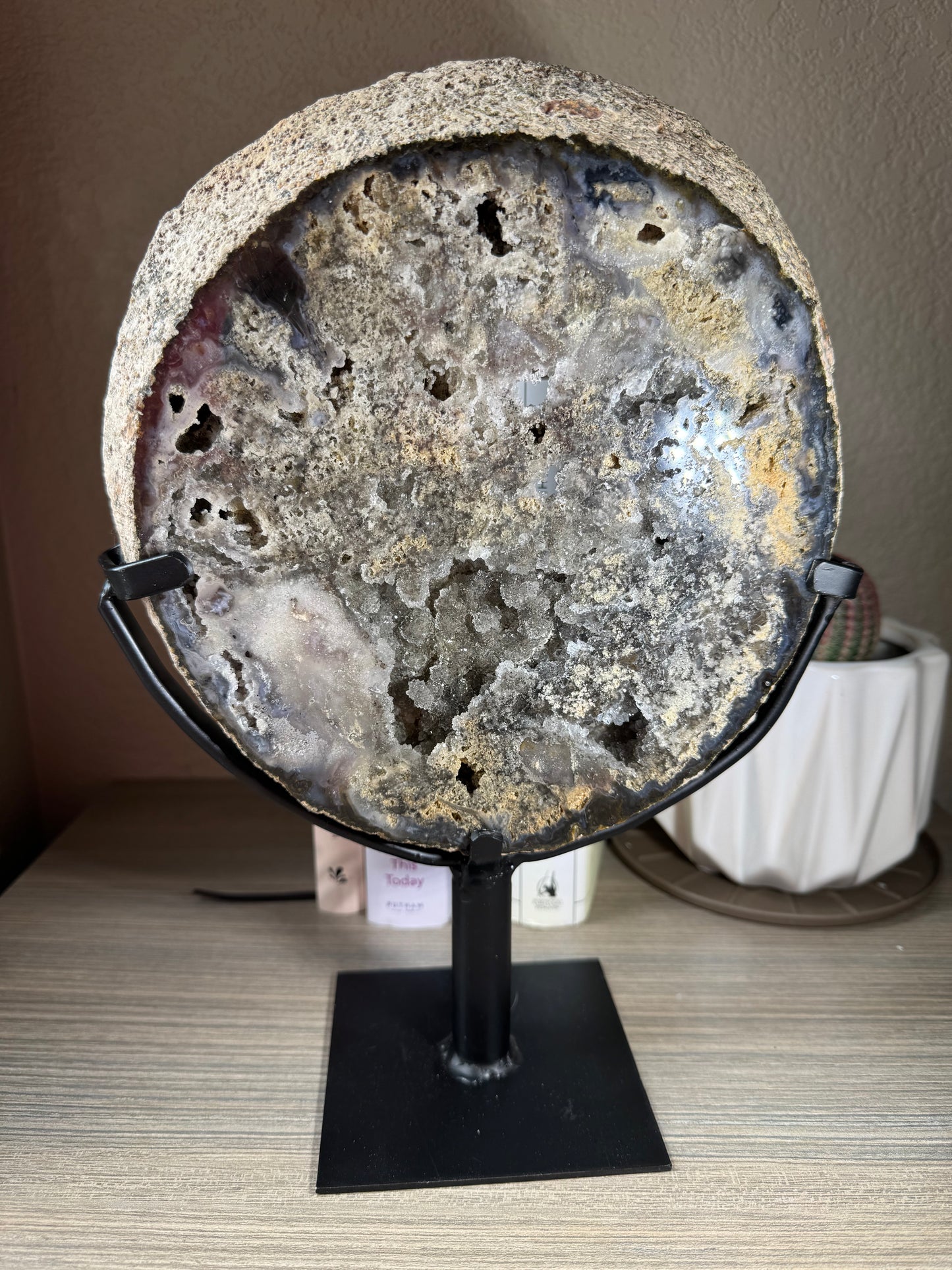 Brazilian Druzy Agate on Custom Stand