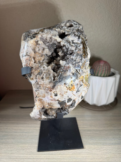 Brazilian Agate Geode on Custom Stand