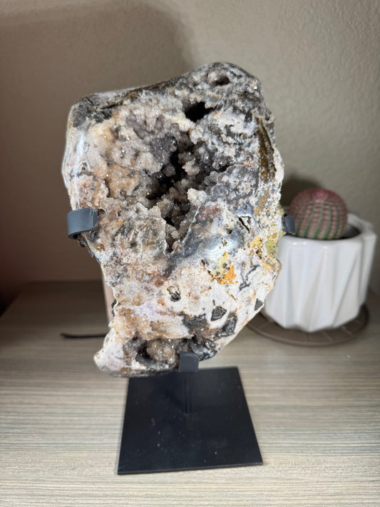 Brazilian Agate Geode on Custom Stand