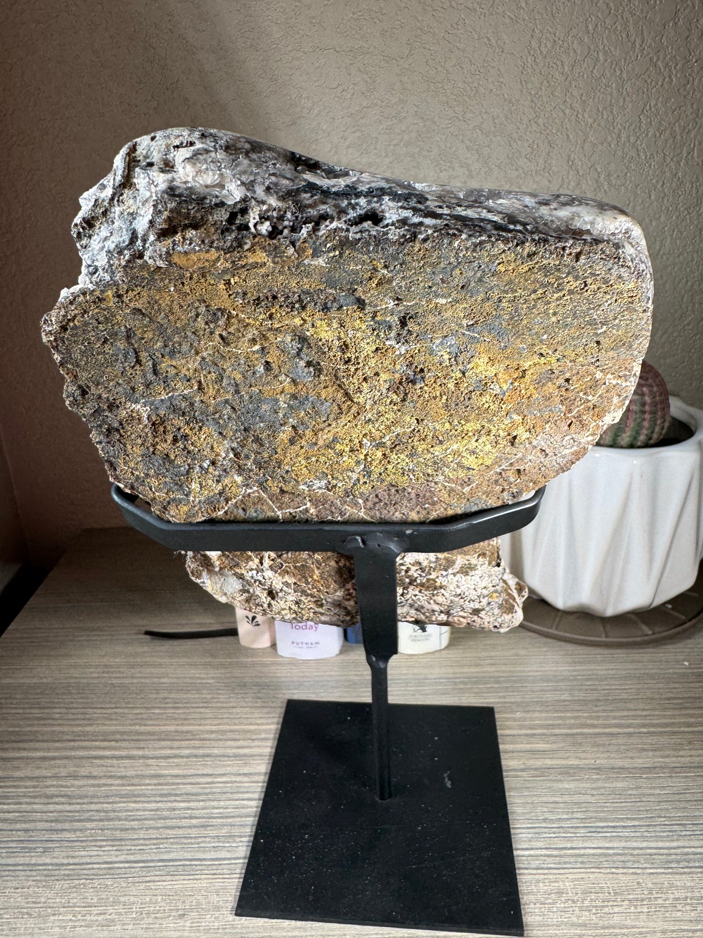 Brazilian Agate Geode on Custom Stand