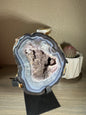 Brazilian Banded Agate Geode on Custom Stand