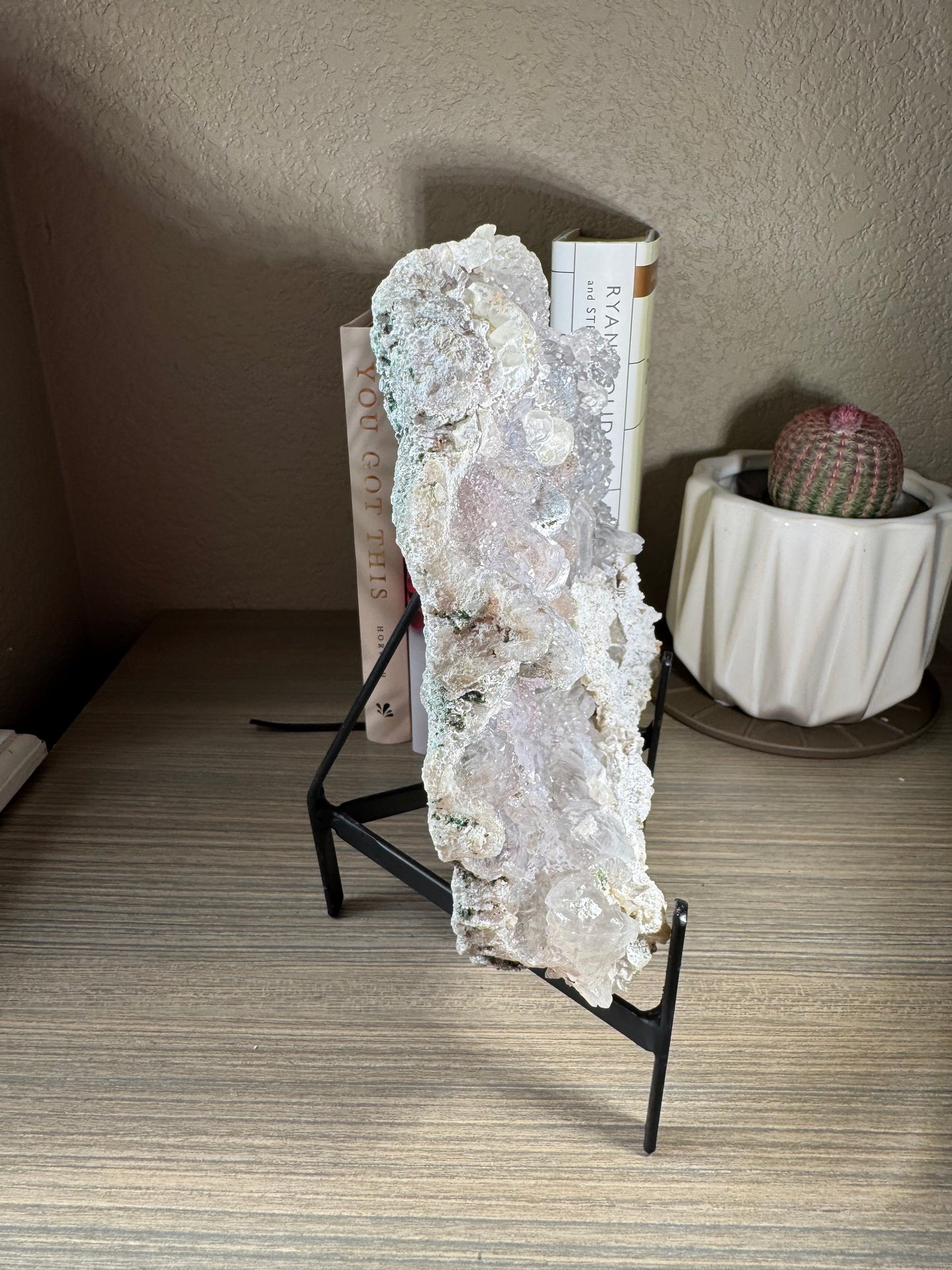 Large Amethyst Flower on Custom Stand