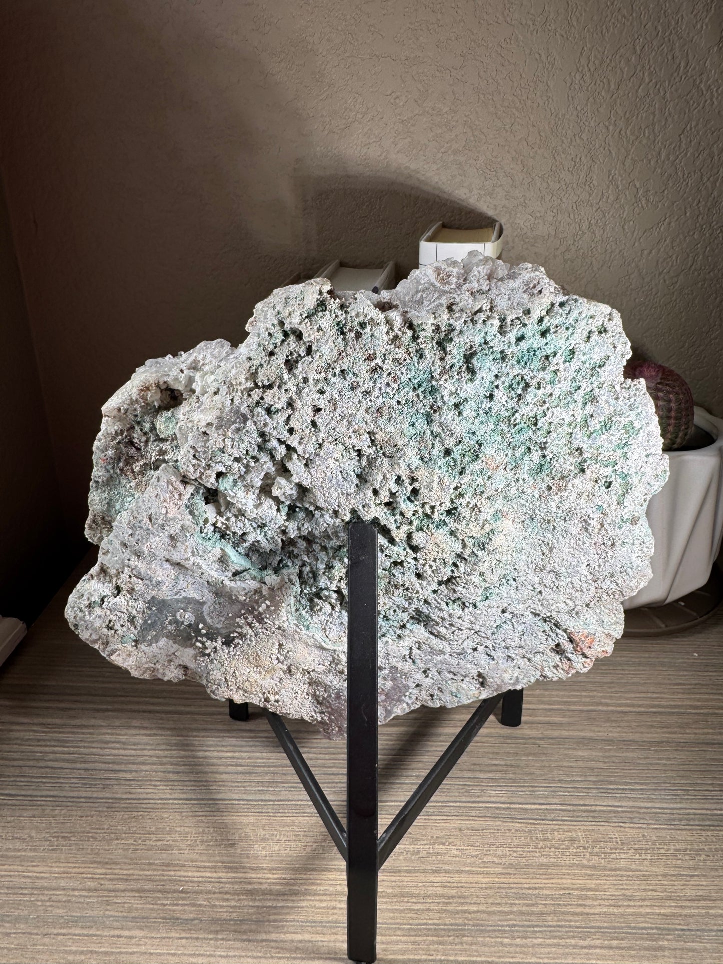 Large Amethyst Flower on Custom Stand