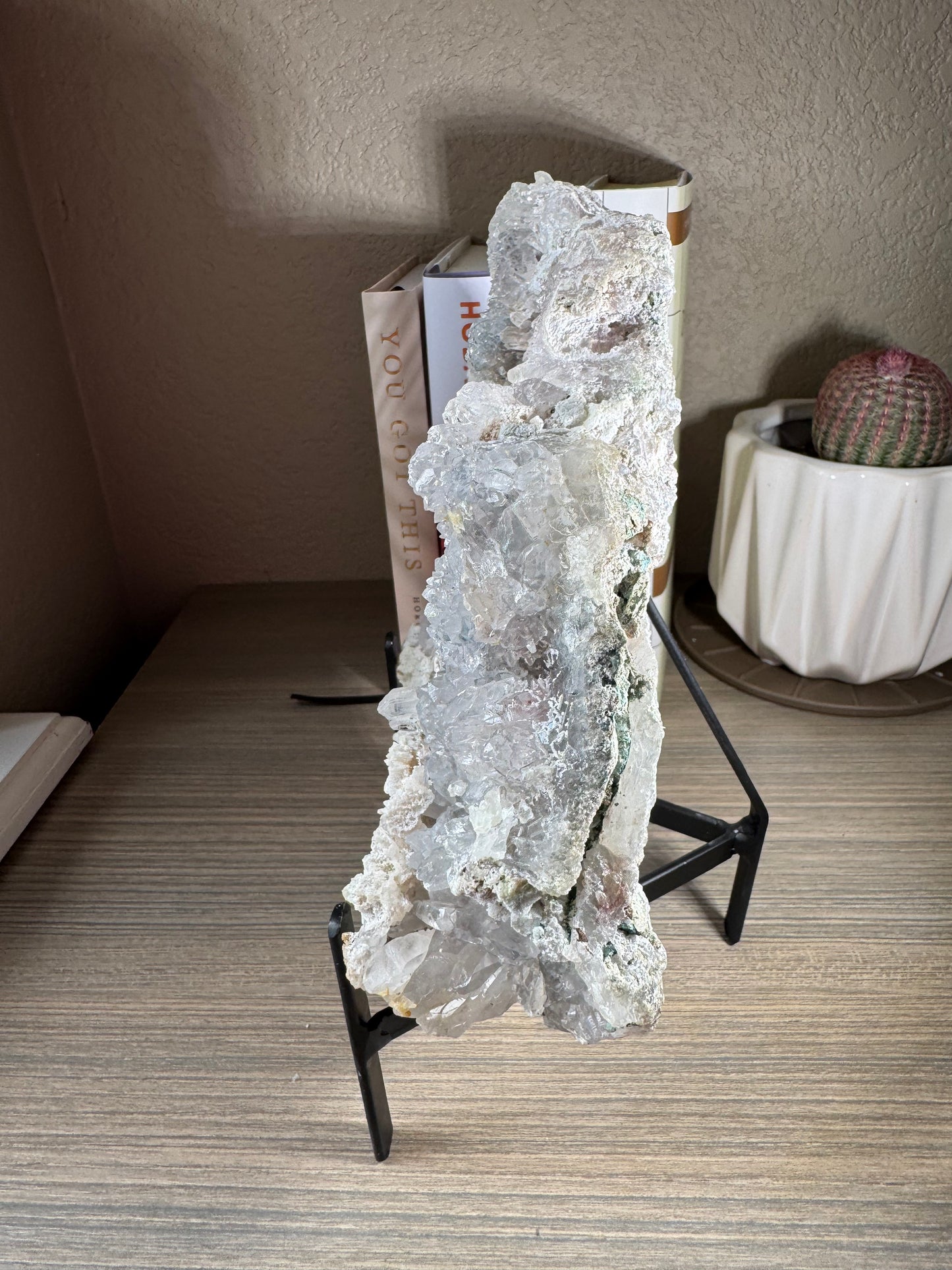 Large Amethyst Flower on Custom Stand
