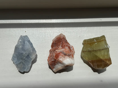 3 Polished Mexican Calcite Lot