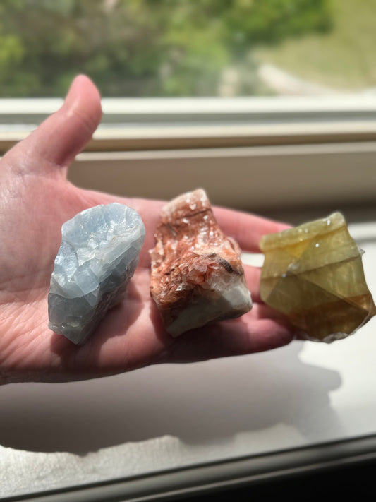 3 Polished Mexican Calcite Lot
