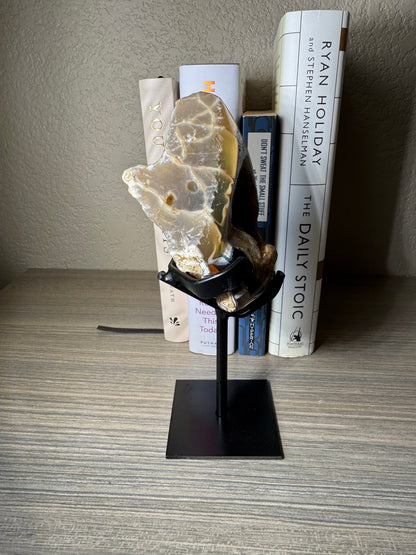 Brazilian Druzy Agate Geode on Custom Stand