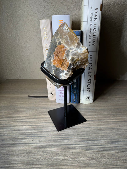 Brazilian Druzy Agate Geode on Custom Stand