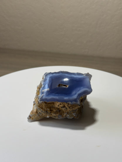 Polished Face Blue Banded Agate