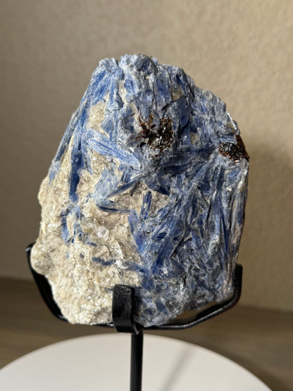 Blue Kyanite Crystal on Custom Stand from Brazil
