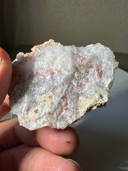 UV Reactive Cinnabar Druzy Quartz  from El Potosi Mine, Santa Eulalia, Chihuahua, Mex. 111 grams