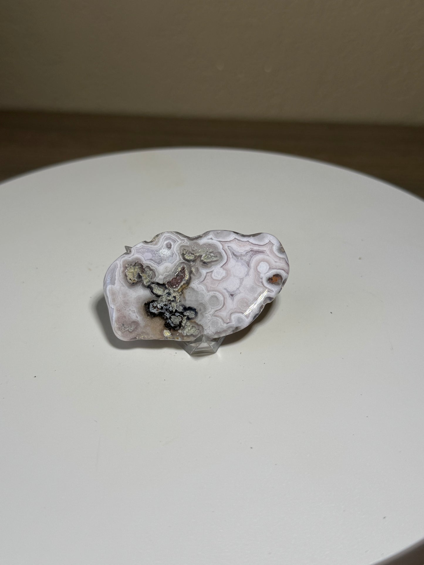 Polished Banded Brazilian Agate with stand