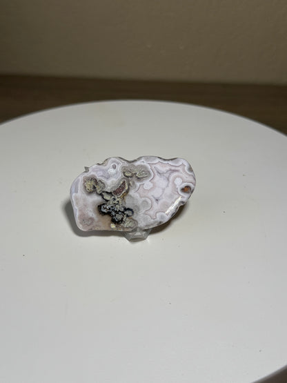 Polished Banded Brazilian Agate with stand