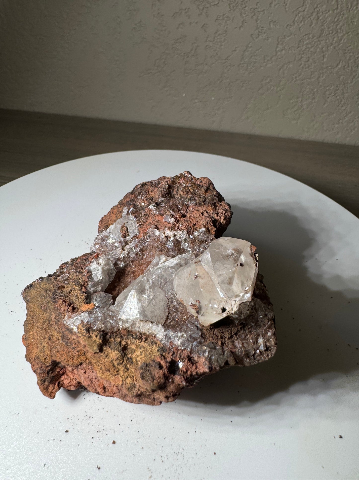 Calcite over Red Chalcedony from El Potosi Mine, Santa Eulaila, Chihuahua, Mex 189g
