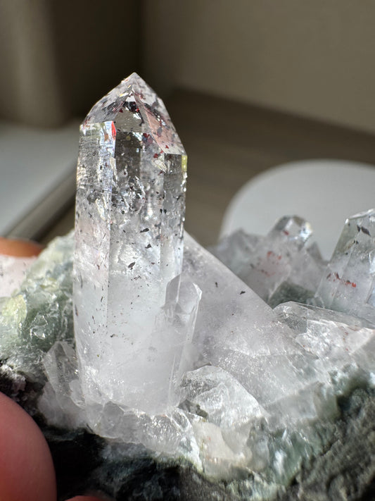 Natural Phantom Quartz Crystal Cluster from Namibia Africa 78 grams