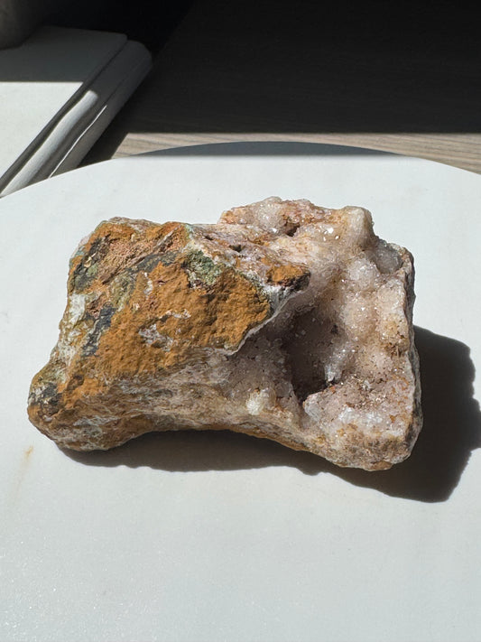 Pink Amethyst Druzy Cluster from Brazil