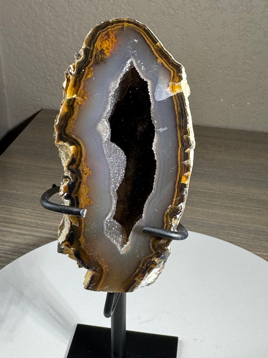 Druzy Brazilian Geode of Custom Stand