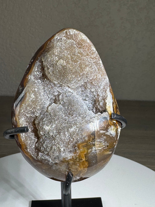 Druzy Brazilian Geode of Custom Stand
