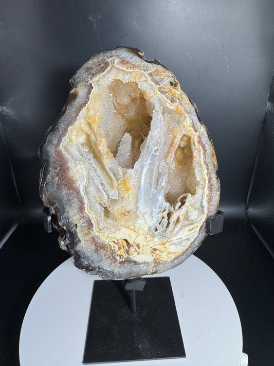 Unique and Rare Geode on Custom Stand from Brazil