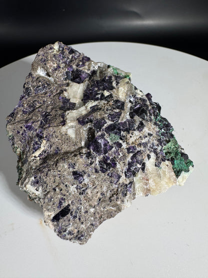 Ojuela Fluorite on Malachite from La Ojuela mine in Mapimi Durango Mex 285 Grams