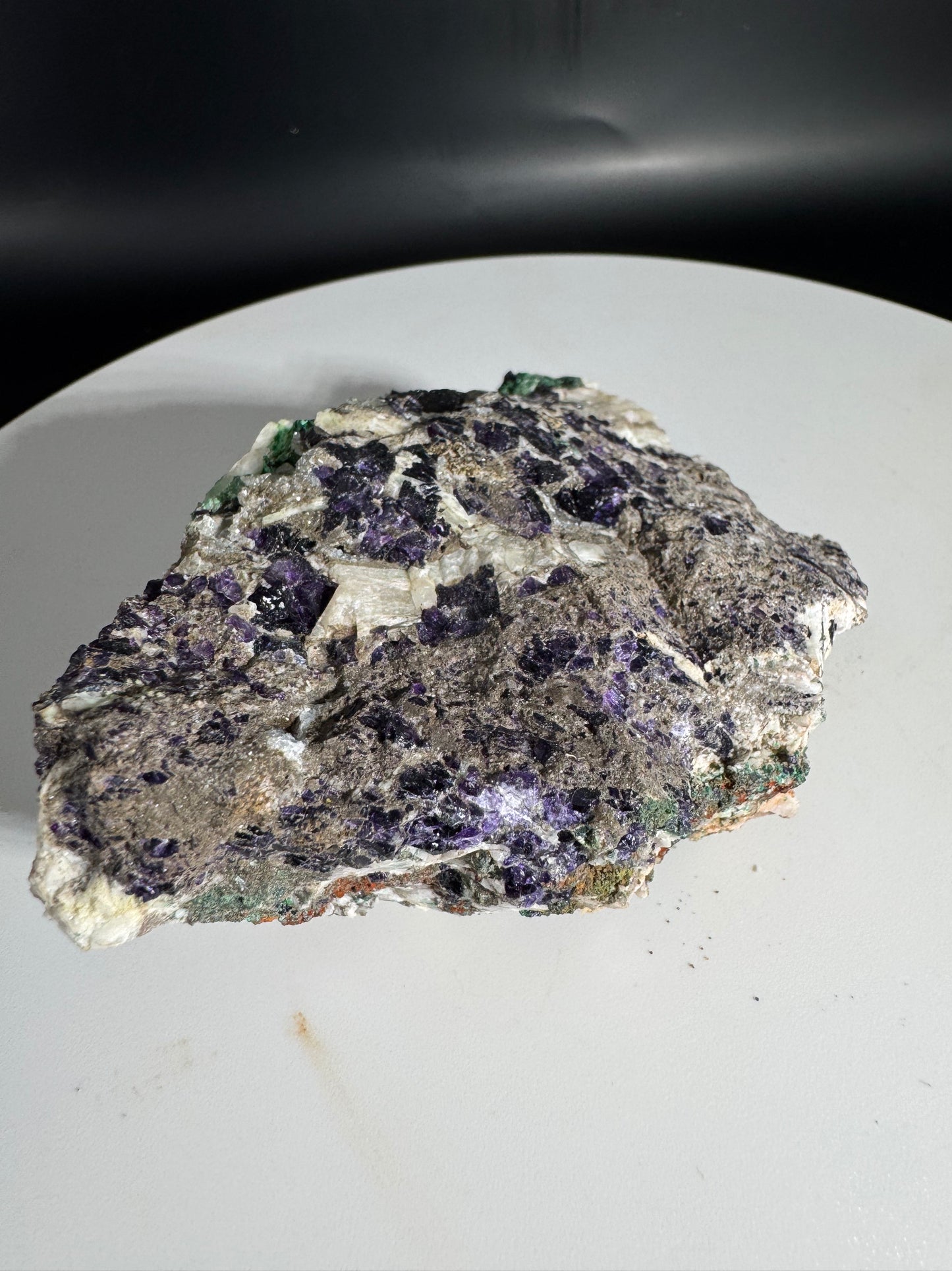 Ojuela Fluorite on Malachite from La Ojuela mine in Mapimi Durango Mex 285 Grams