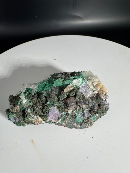 Ojuela Fluorite on Malachite from La Ojuela mine in Mapimi Durango Mex 126 Grams