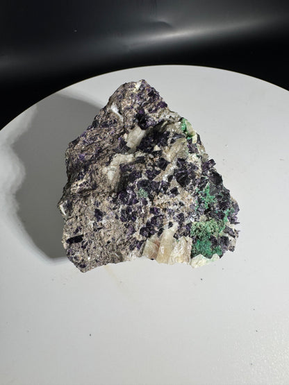 Ojuela Fluorite on Malachite from La Ojuela mine in Mapimi Durango Mex 212 Grams