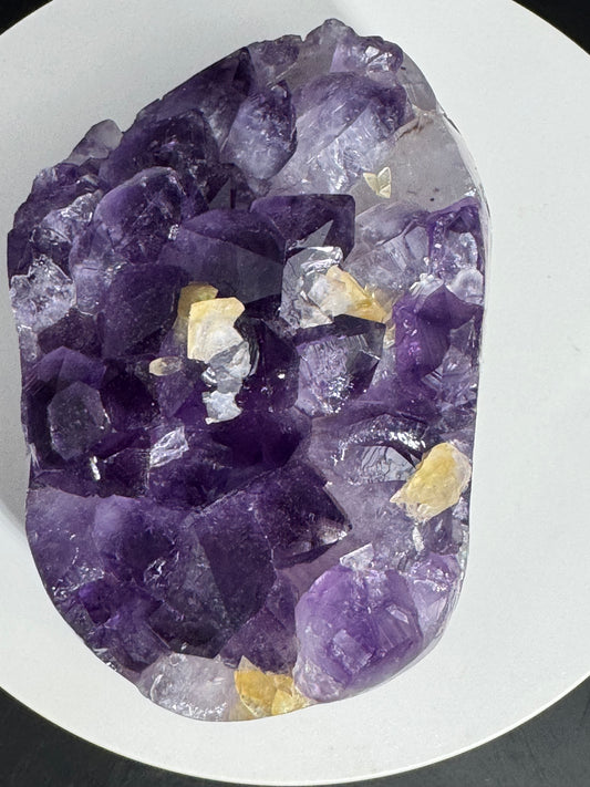 Dark Brazilian Purple Amethyst with Calcite 2 lbs!