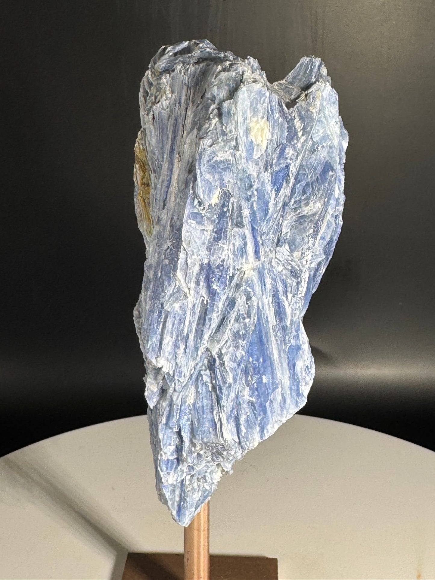 Blue Kyanite from Brazil on Stand