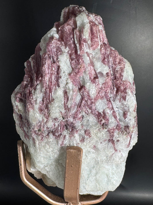 Pink Tourmaline from Brazil on Custom Stand