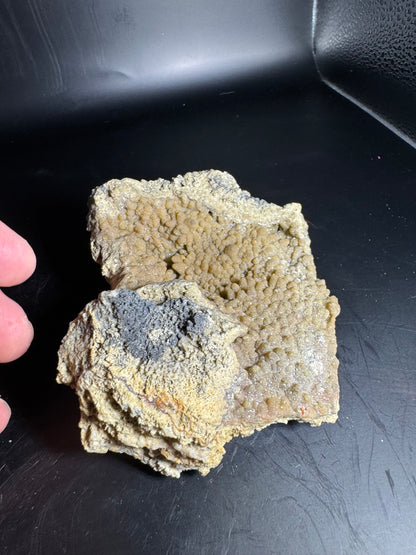 Smithsonite over Dog Tooth Calcite, La Ojuela mine, Mapimi, Durango Mexico 435 grams