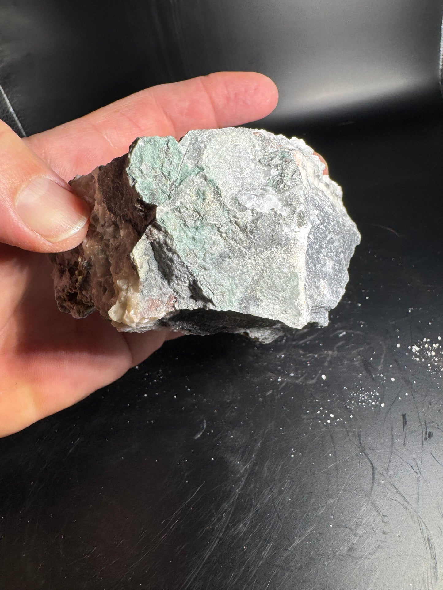 Smithsonite over Dog Tooth Calcite, La Ojuela mine, Mapimi, Durango Mexico 439 grams