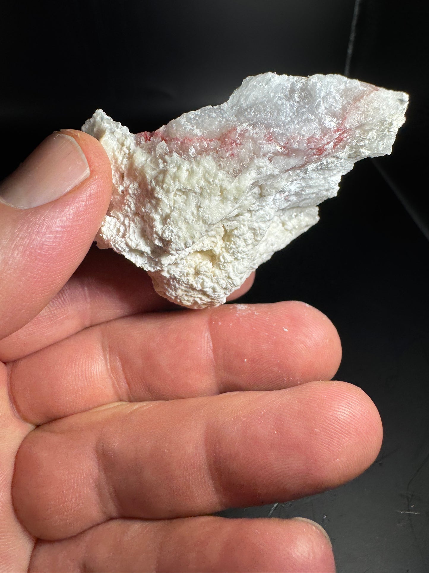 UV Reactive Cinnabar Druzy Quartz  from El Potosi Mine, Santa Eulalia, Chihuahua, Mex. 59 grams