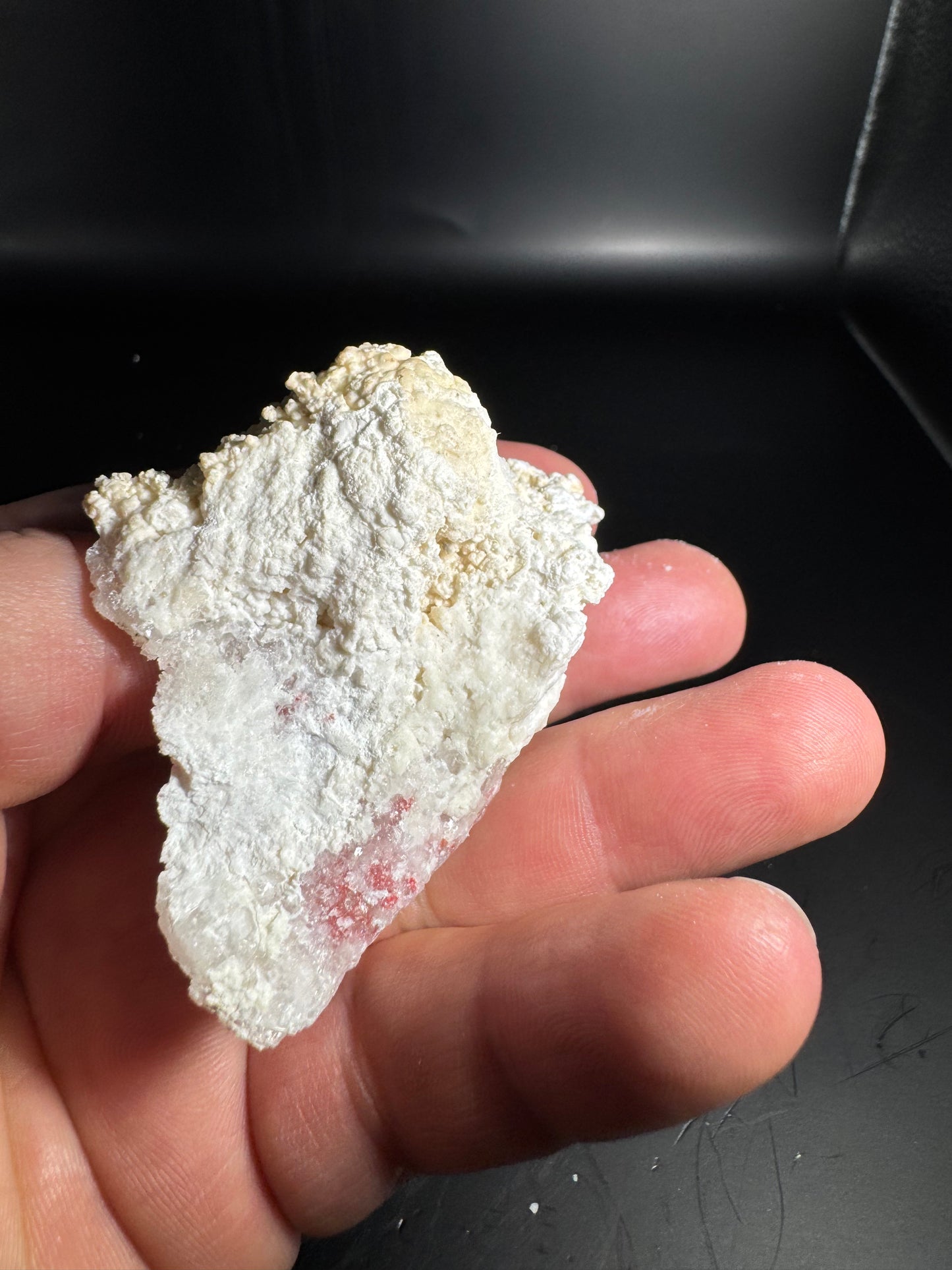 UV Reactive Cinnabar Druzy Quartz  from El Potosi Mine, Santa Eulalia, Chihuahua, Mex. 59 grams