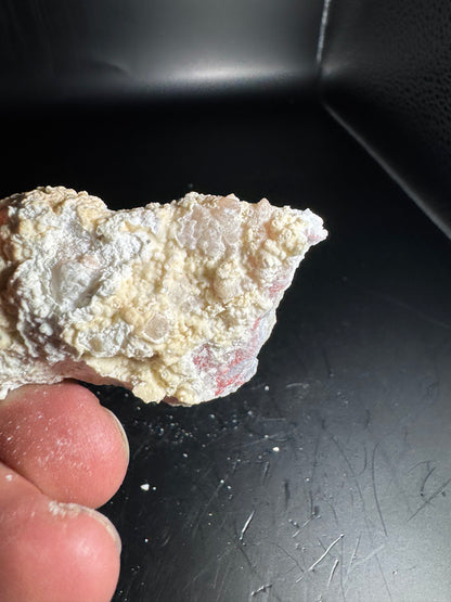 UV Reactive Cinnabar Druzy Quartz El Potosi Mine, Santa Eulalia, Chihuahua, Mex. 59 grams