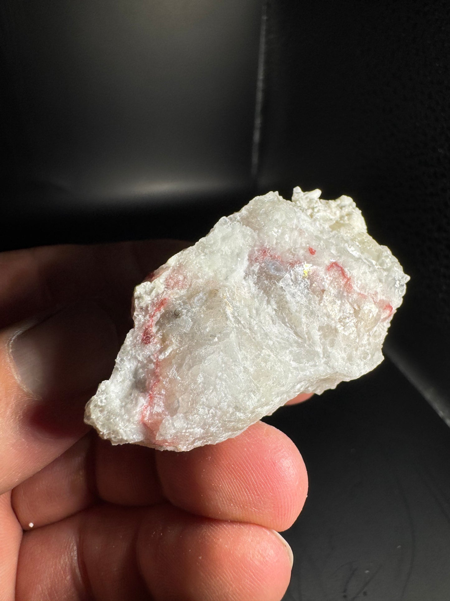 UV Reactive Cinnabar Druzy Quartz El Potosi Mine, Santa Eulalia, Chihuahua, Mex. 65 grams