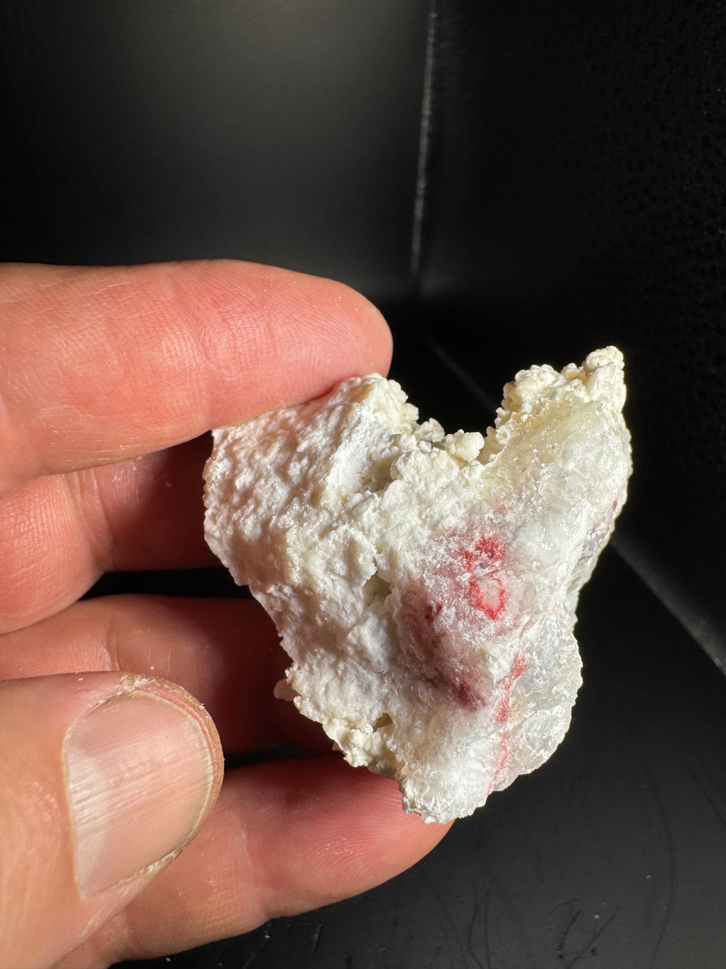 UV Reactive Cinnabar Druzy Quartz El Potosi Mine, Santa Eulalia, Chihuahua, Mex. 65 grams
