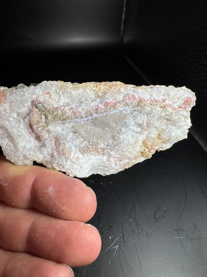 UV Reactive Cinnabar Druzy Quartz El Potosi Mine, Santa Eulalia, Chihuahua, Mex. 100 grams