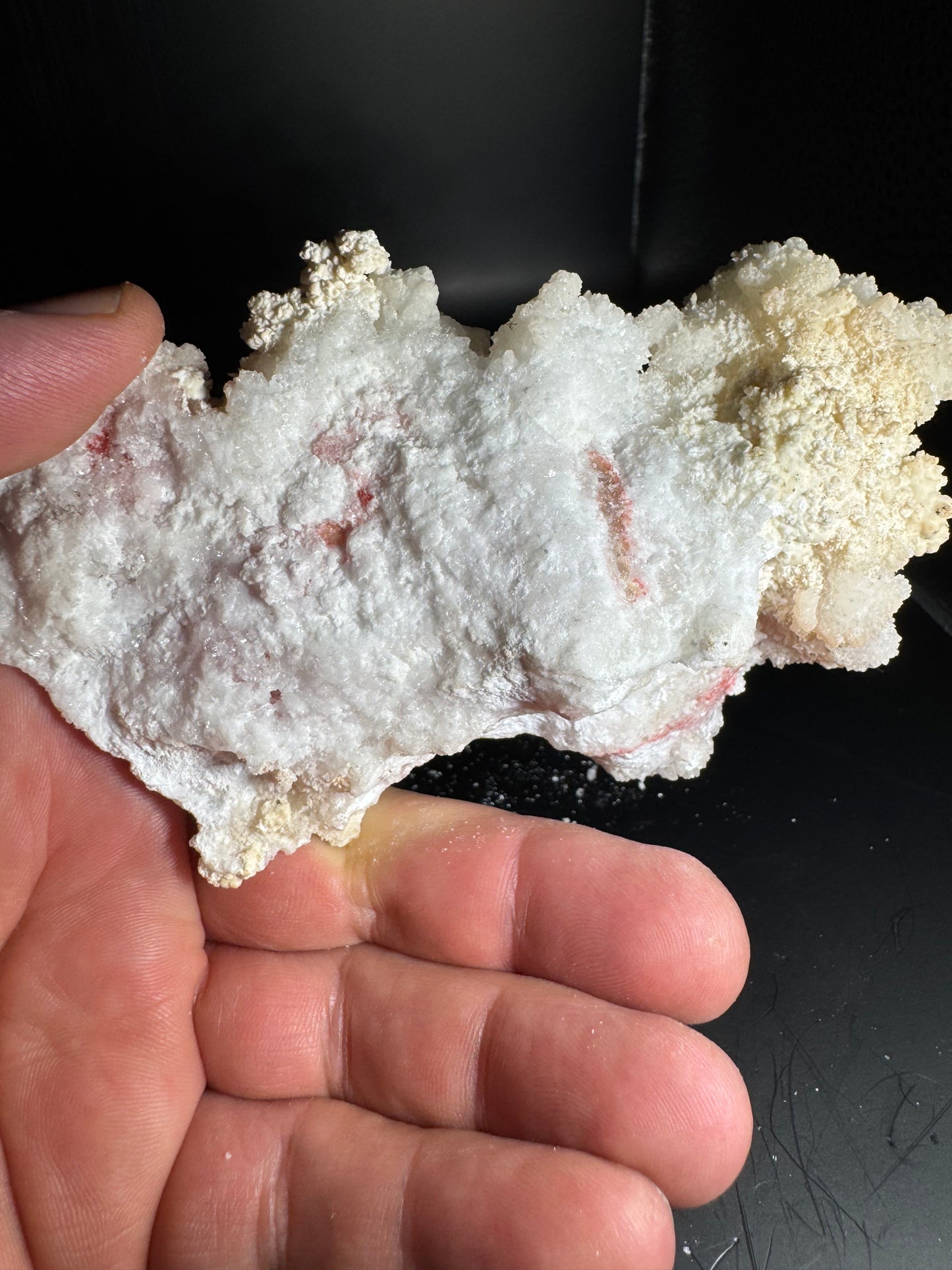 UV Reactive Cinnabar Druzy Quartz El Potosi Mine, Santa Eulalia, Chihuahua, Mex. 227 grams