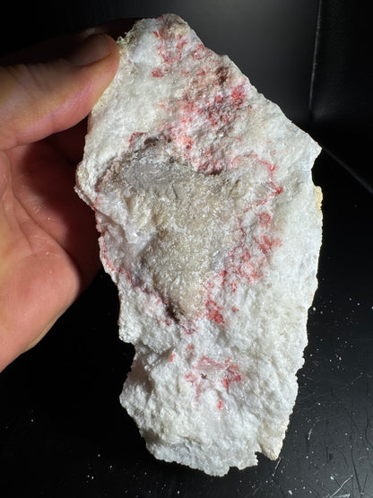 UV Reactive Cinnabar Druzy Quartz El Potosi Mine, Santa Eulalia, Chihuahua, Mex. 625 grams