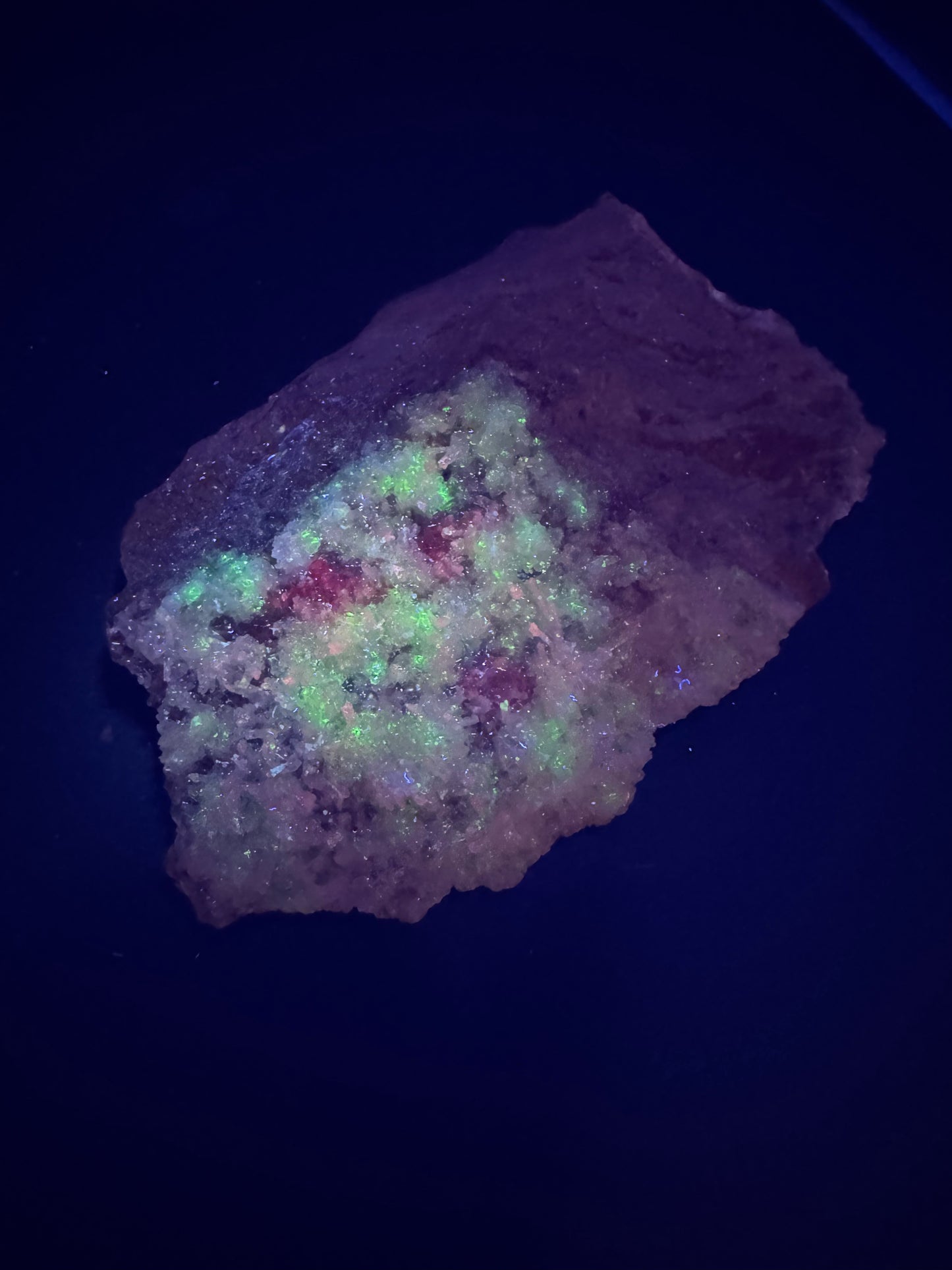 UV Reactive Multi Colored Grateful Dead Calcite from La Ojuela mine, Mapimi, Durango, Mexico