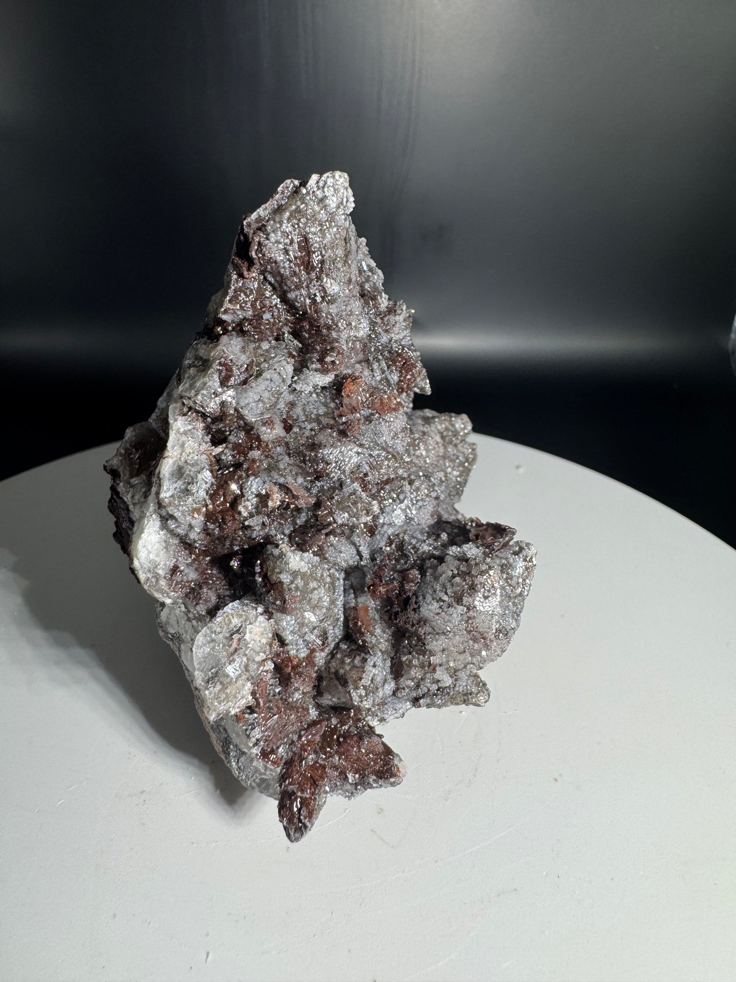 Sparkly Dog Tooth Calcite with Hematite Potosi Mine Mx 278 Grams