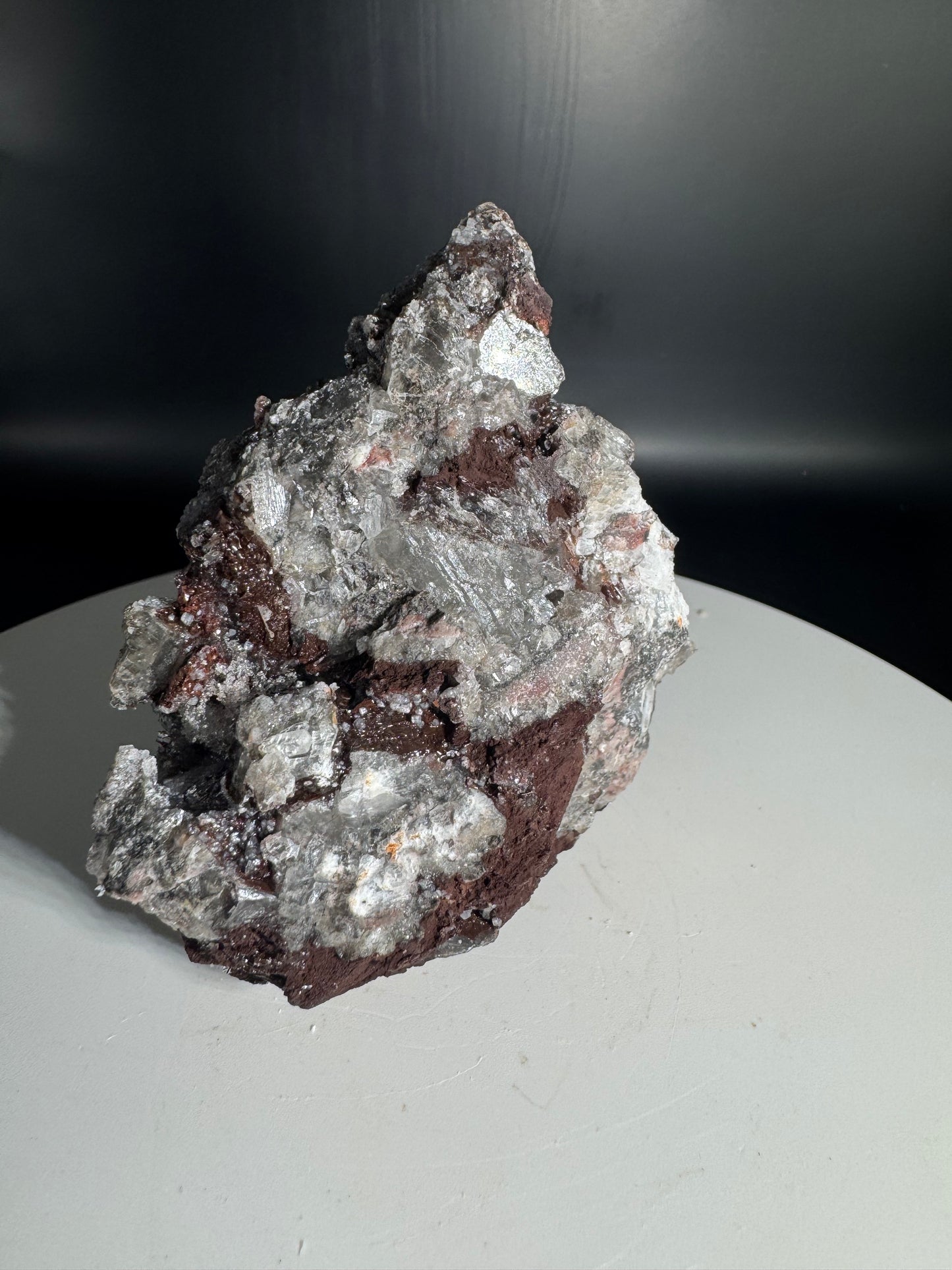 Sparkly Dog Tooth Calcite with Hematite Potosi Mine Mx 278 Grams