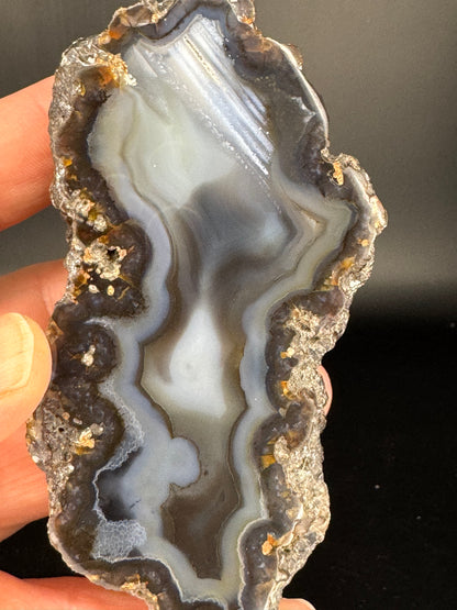 Blue Banded Turkish Agate Pair UV Reactive